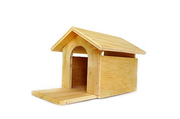 istock Wooden birdhouse on white background 539841934