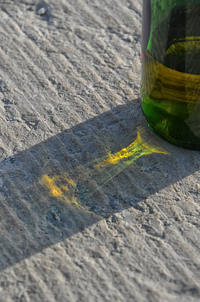 istock Colorful reflection of bottle on the rock 539842366