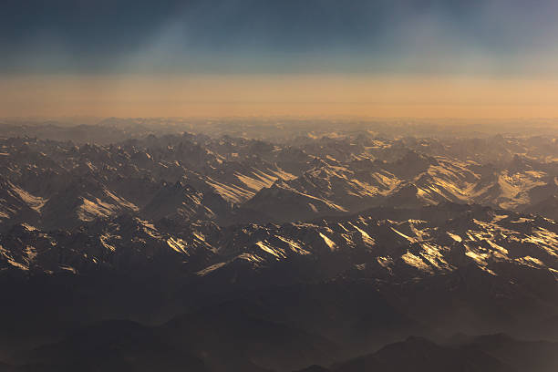 istock Himalaya mountains View from the airplane. 539845804