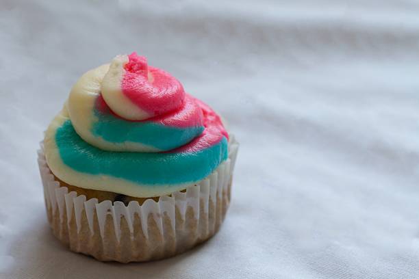 istock Patriotic multi-colored homemade cupcake. 539847894