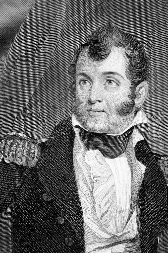 Oliver Hazard Perry ( 1785 – 1819) was an American naval commander. An image of an original engraving from the 