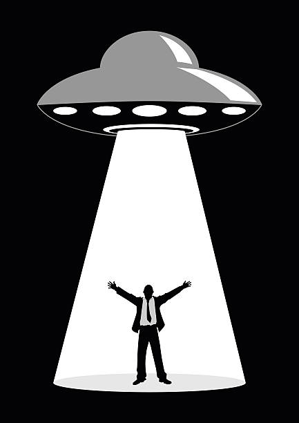 Ufo Abduction Simple Graphic Stock Illustration - Download Image Now - Alien,  Businessman, UFO - iStock