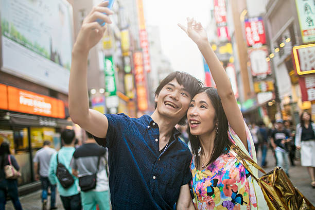 istock Fun with selfies at Shibuya 539853774