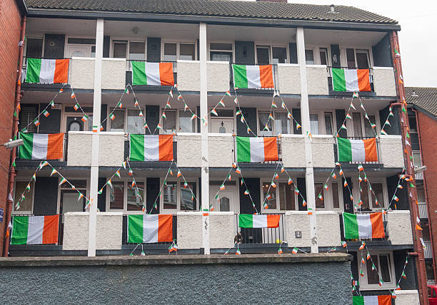 istock Irish flags hang from balconies in Dublin 539854430