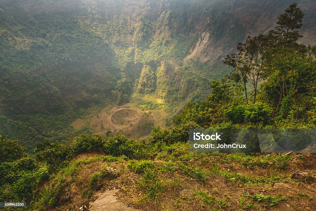 San Salvador volcano hike The El Boqueron crater just outside of San Salvador City San Salvador Stock Photo