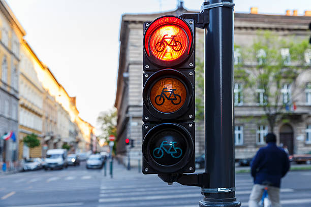 istock Traffic lights for cyclists in Budapest 539943636
