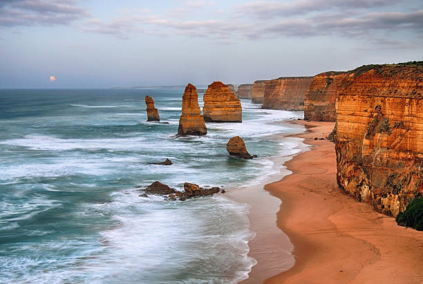 istock Cloudy day in Twelve apostles sea rocks 539946272