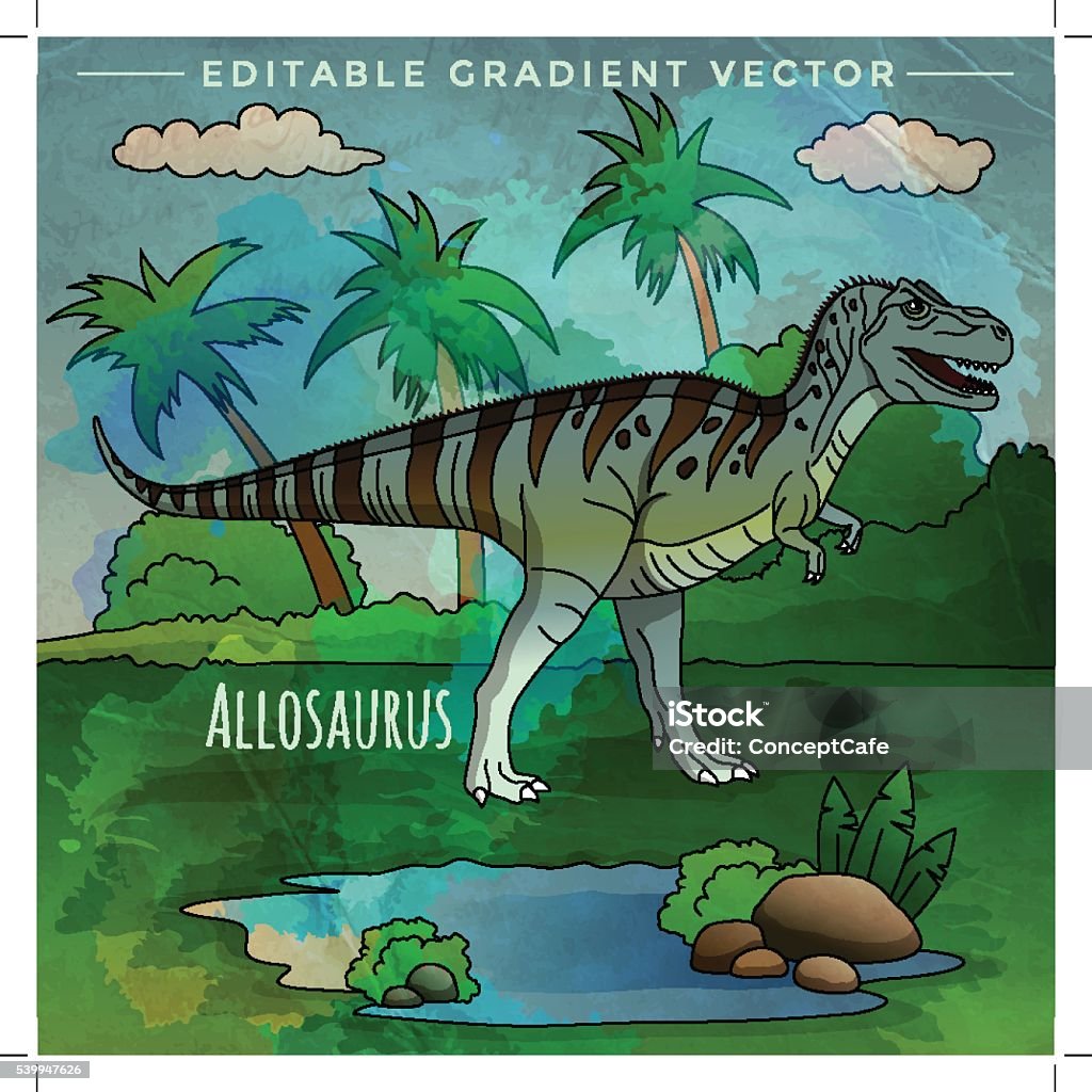 Ilustración de Dinosaurio En El Hábitat Ilustración De Vectores De Allosaur  y más Vectores Libres de Derechos de Aire libre - iStock