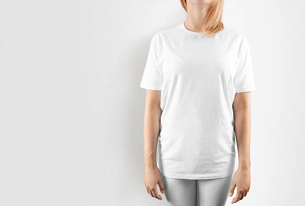 istock Blank white t-shirt design mockup, isolated. 539949266