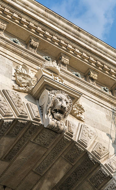 istock Lion on Chain Bridge in Budapest, Hungary 539950786
