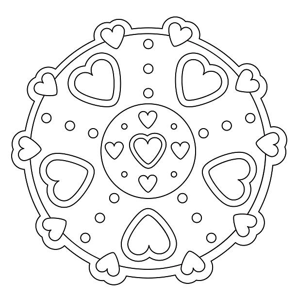 Ilustración de Para Colorear Mandala De Corazón Simple y más Vectores  Libres de Derechos de Mandala - Mandala, Colorear, Sencillez - iStock