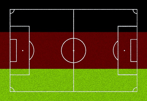 Footbal field - flag of Germany