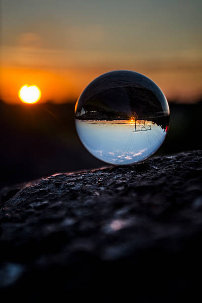 istock reflection of the sunset in the glass 539953982