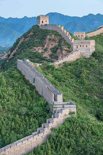 grande muraille de chine - tourist travel china great wall of china photos et images de collection