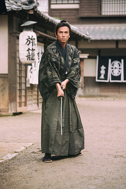 istock Japanese Samurai Ronin in Edo Period Town 539957272
