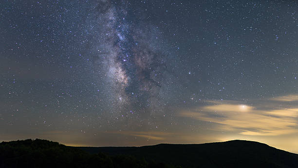 istock Milky Way over the Blue Ridge Mountains 539958680