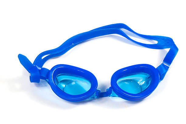 istock blue Glasses for swimming Isolated on a white background 539961382