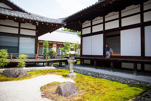 istock Relaxing while gazing outside at my zen garden 539962672