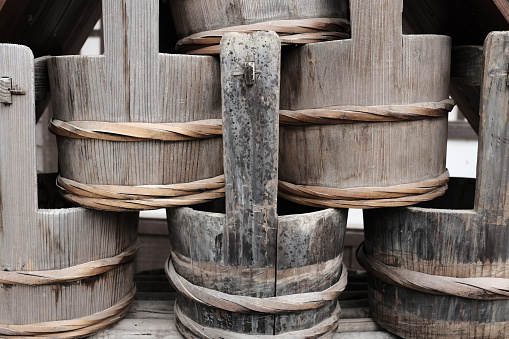 Oke is a Japanese traditional bucket of wood.