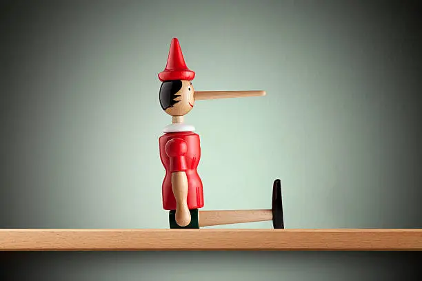 Pinocchio on the shelf.
