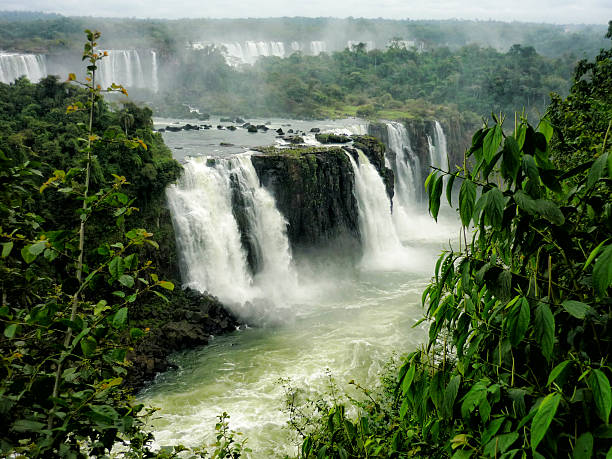 Iguazu Iguacu Falls Iguaçu National Park in Brazil and the National Park of Iguazu in Argentina has one of the most impressive landscapes in the world subtropical stock pictures, royalty-free photos & images