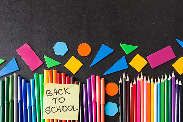 istock Colorful pencils and  title 