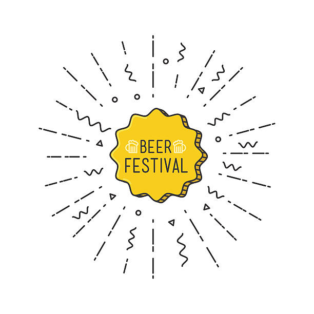 istock Beer festival shining banner, colorful background in flat style 539973236