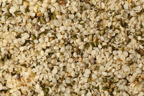 istock Heap of raw hemp seeds 539974410