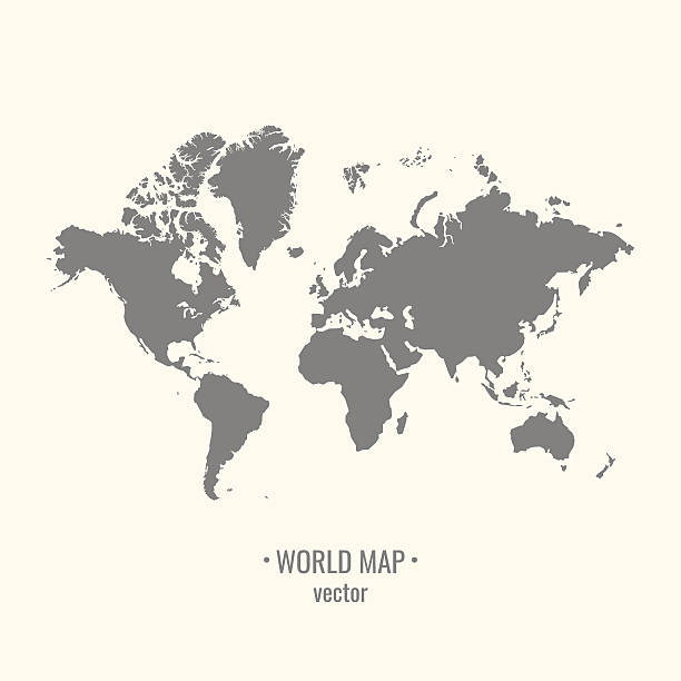 790+ Simple World Map Pictures Stock Illustrations, Royalty-Free Vector ...