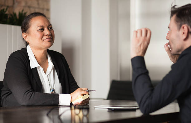 Mixed Race People in Meeting