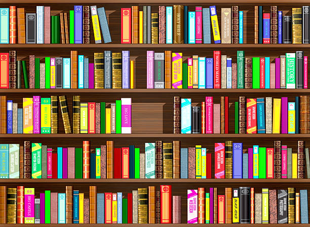 istock Bookcase full of different colorful books 539979202