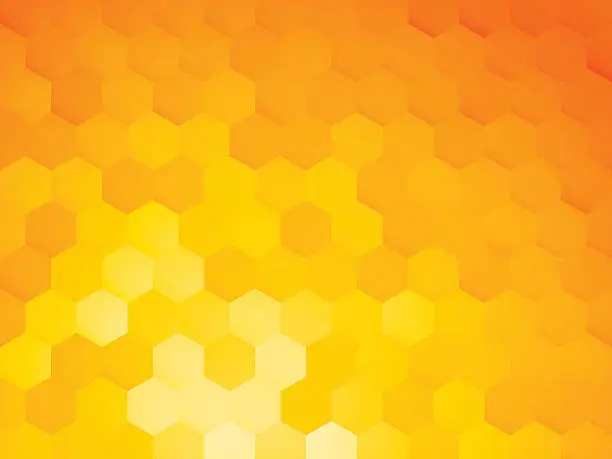 Vector illustration of background with yellow hexagon