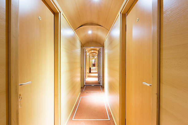 istock Corridor on a cruise ship hotel 539980822