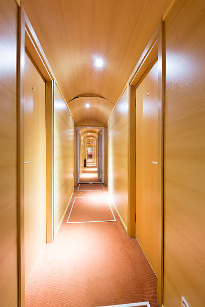 istock Corridor on a cruise ship hotel 539981948