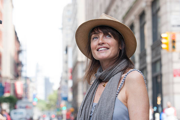 istock Pedestrian portrait in city 539984256