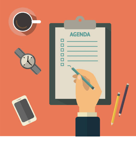 Agenda list concept vector illustration. vector art illustration