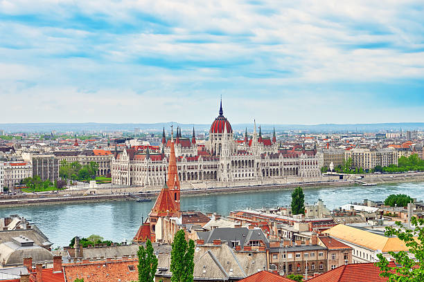 istock Panorama View on Budapest city from Fisherman Bastion. 539984866