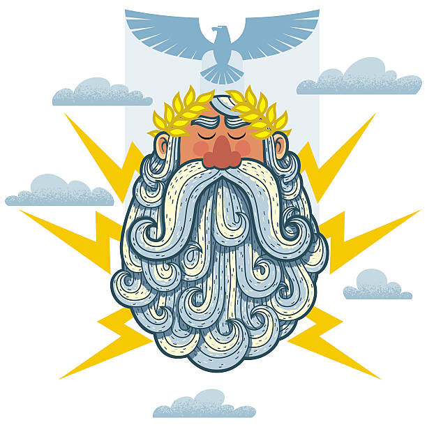 ilustrações, clipart, desenhos animados e ícones de zeus - classical greek greece roman god god