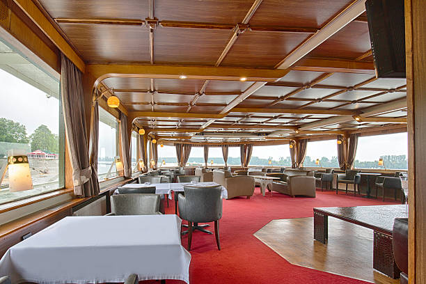 istock Interior of a luxury cruise restaurant 539988940