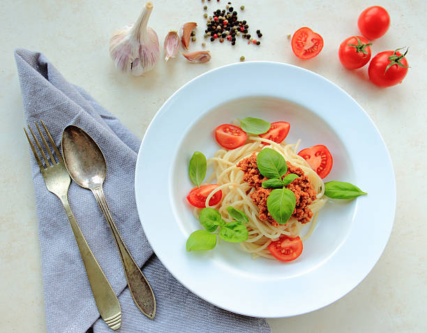 Italian spaghetti pasta stock photo