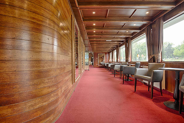 istock Interior of a luxury cruise restaurant 539989292