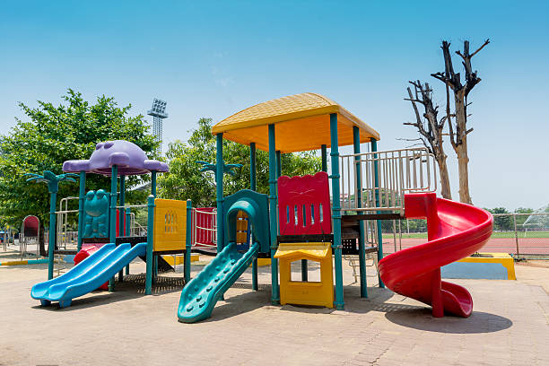out door playground for kids stock photo
