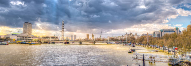 panorama de londres horizonte - big ben london england hdr houses of parliament london imagens e fotografias de stock