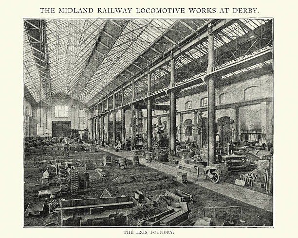 istock Iron Foundry at Railway Locomotive Works, Derby 1892 540089918