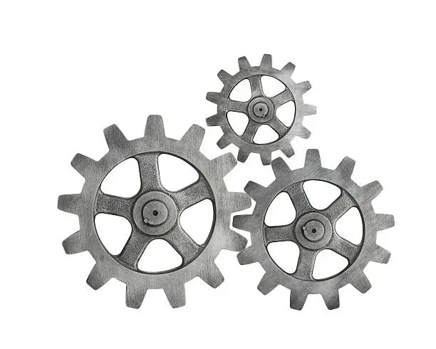 Photo of Metal Cog on White Background