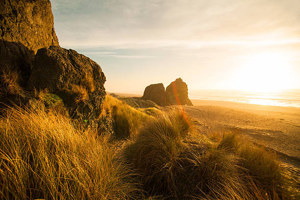 istock Sunrise at Oregon coast, Pacific ocean, Cannon beach 540094114