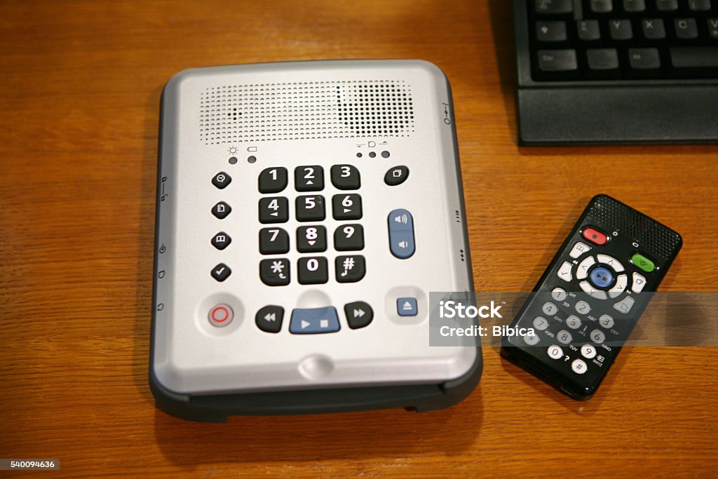 Assistive Device for Blind People Above view on a new modern assistive technology device for Blind People for education, reading and writing Braille script  Assistive Technology Stock Photo