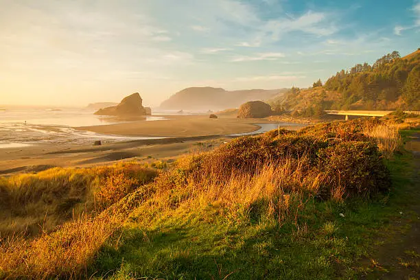 Photo of Sunrise at Oregon coast, Pacific ocean, Cannon beach