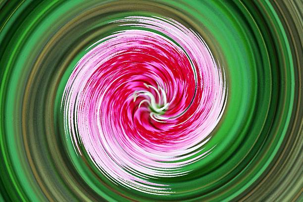 istock Swirl pink flower water painting 540094730