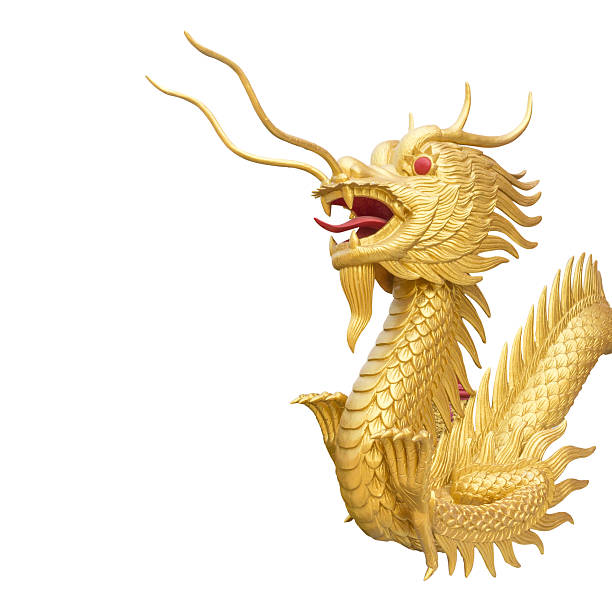 istock chinese style dragon statue white background 540096450